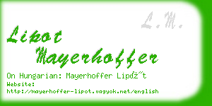 lipot mayerhoffer business card